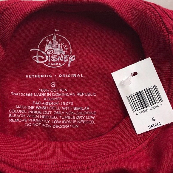Disney Parks Christmas Shirt Chip And Dale On The Naughty List Holiday Red Small - Picture 7 of 7